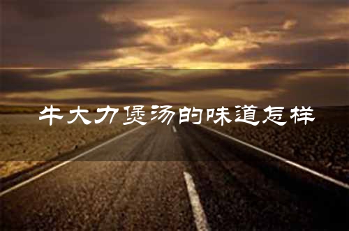 牛大力煲汤的味道怎样