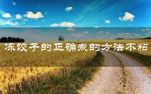 冻饺子的正确煮的方法不粘