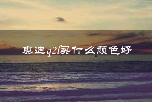 奥迪q2l买什么颜色好