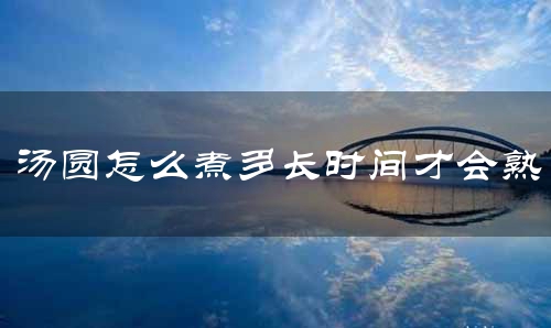 汤圆怎么煮多长时间才会熟