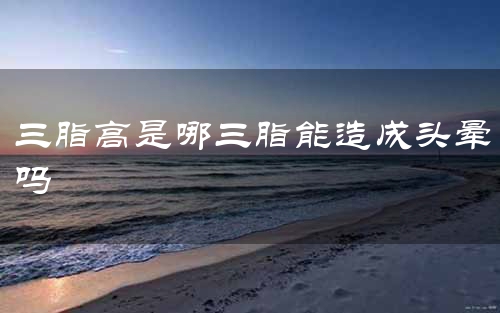 三脂高是哪三脂能造成头晕吗