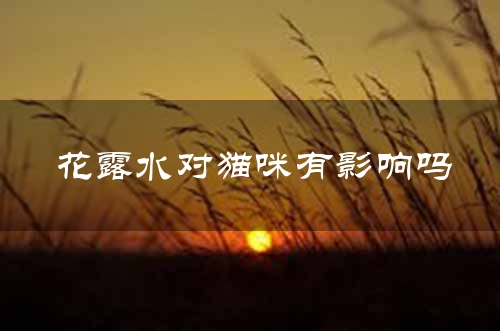 花露水对猫咪有影响吗