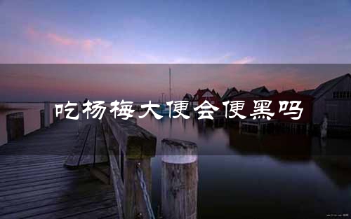 吃杨梅大便会便黑吗
