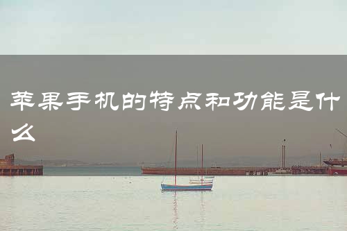 苹果手机的特点和功能是什么