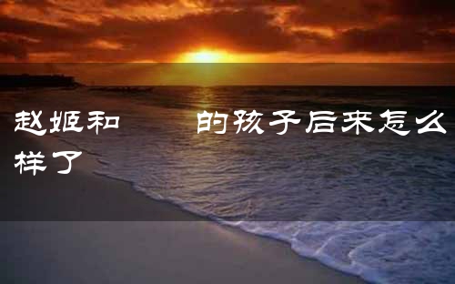 赵姬和嫪毐的孩子后来怎么样了
