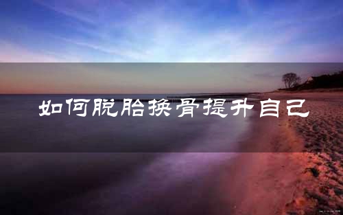 如何脱胎换骨提升自己