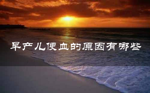 早产儿便血的原因有哪些